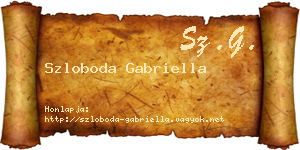 Szloboda Gabriella névjegykártya