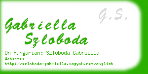 gabriella szloboda business card